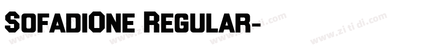 SofadiOne Regular字体转换 SofadiOne Regular字体转换